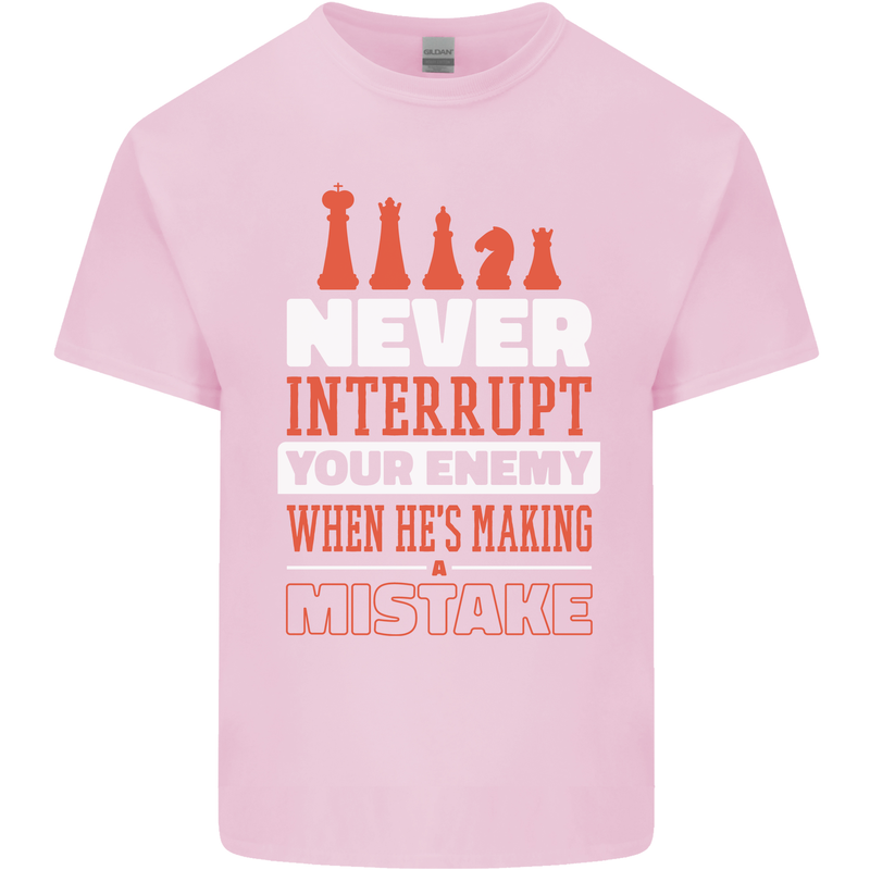 Funny Chess Never Interupt Your Enemy Kids T-Shirt Childrens Light Pink