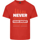 Funny Chess Never Interupt Your Enemy Kids T-Shirt Childrens Red