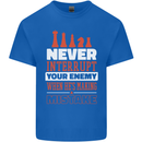 Funny Chess Never Interupt Your Enemy Kids T-Shirt Childrens Royal Blue