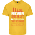 Funny Chess Never Interupt Your Enemy Kids T-Shirt Childrens Yellow