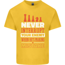 Funny Chess Never Interupt Your Enemy Kids T-Shirt Childrens Yellow