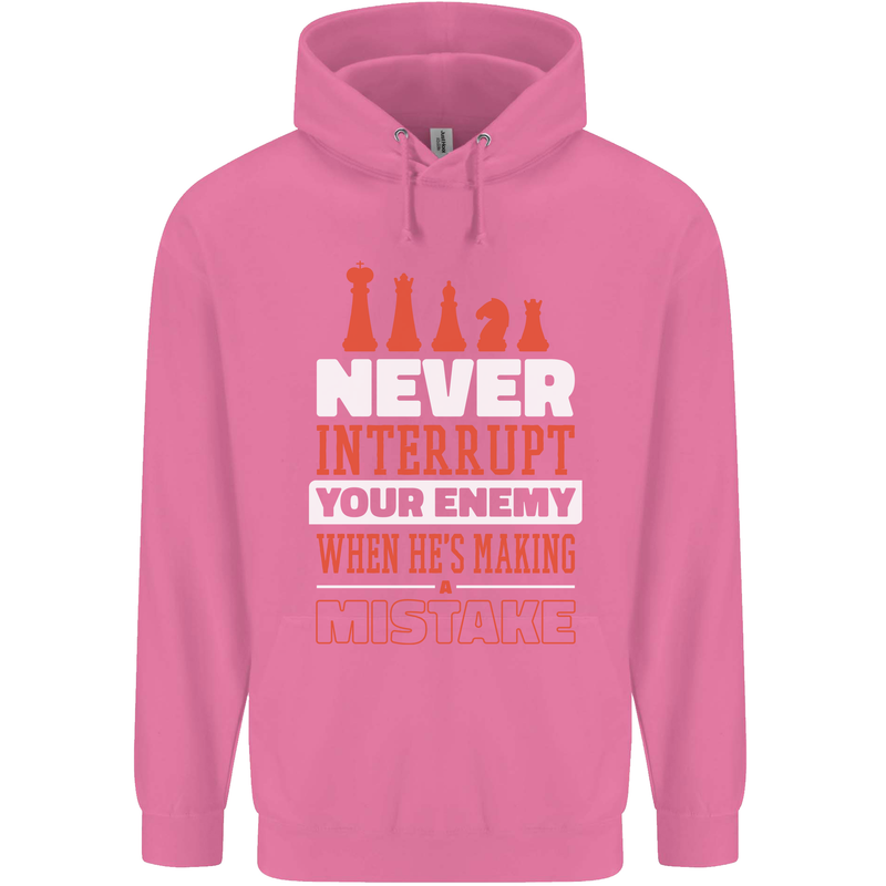 Funny Chess Never Interupt Your Enemy Mens 80% Cotton Hoodie Azelea
