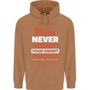 Funny Chess Never Interupt Your Enemy Mens 80% Cotton Hoodie Caramel Latte