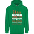 Funny Chess Never Interupt Your Enemy Mens 80% Cotton Hoodie Irish Green