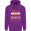 Funny Chess Never Interupt Your Enemy Mens 80% Cotton Hoodie Purple