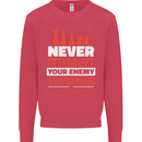 Funny Chess Never Interupt Your Enemy Mens Sweatshirt Jumper Heliconia