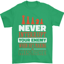 Funny Chess Never Interupt Your Enemy Mens T-Shirt Cotton Gildan Irish Green