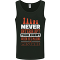 Funny Chess Never Interupt Your Enemy Mens Vest Tank Top Black
