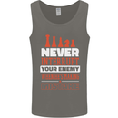 Funny Chess Never Interupt Your Enemy Mens Vest Tank Top Charcoal