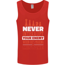Funny Chess Never Interupt Your Enemy Mens Vest Tank Top Red