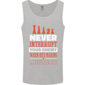 Funny Chess Never Interupt Your Enemy Mens Vest Tank Top Sports Grey