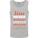 Funny Chess Never Interupt Your Enemy Mens Vest Tank Top Sports Grey