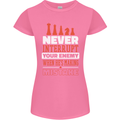 Funny Chess Never Interupt Your Enemy Womens Petite Cut T-Shirt Azalea