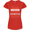 Funny Chess Never Interupt Your Enemy Womens Petite Cut T-Shirt Red