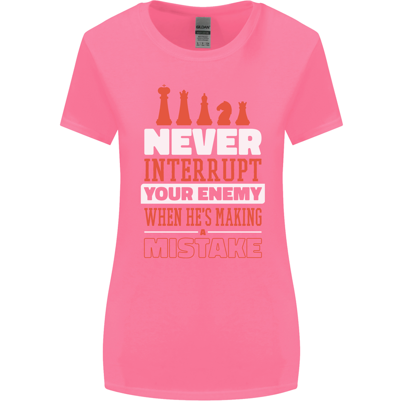 Funny Chess Never Interupt Your Enemy Womens Wider Cut T-Shirt Azalea