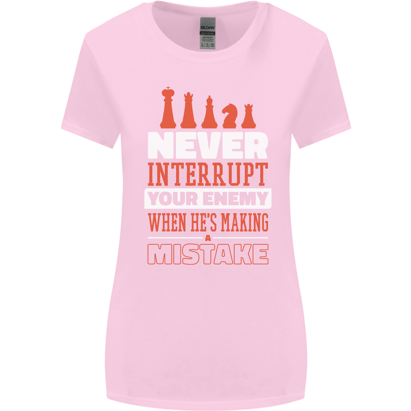Funny Chess Never Interupt Your Enemy Womens Wider Cut T-Shirt Light Pink