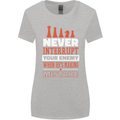 Funny Chess Never Interupt Your Enemy Womens Wider Cut T-Shirt Sports Grey