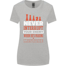 Funny Chess Never Interupt Your Enemy Womens Wider Cut T-Shirt Sports Grey
