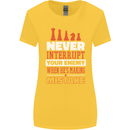 Funny Chess Never Interupt Your Enemy Womens Wider Cut T-Shirt Yellow