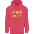 Funny Chicken Humour Chef BBQ Food Cook Childrens Kids Hoodie Heliconia