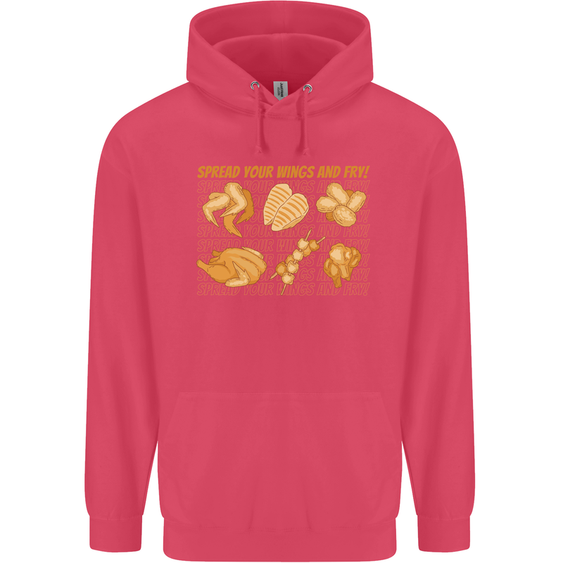Funny Chicken Humour Chef BBQ Food Cook Childrens Kids Hoodie Heliconia