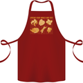 Funny Chicken Humour Chef BBQ Food Cook Cotton Apron 100% Organic Maroon