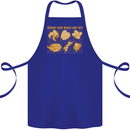 Funny Chicken Humour Chef BBQ Food Cook Cotton Apron 100% Organic Royal Blue