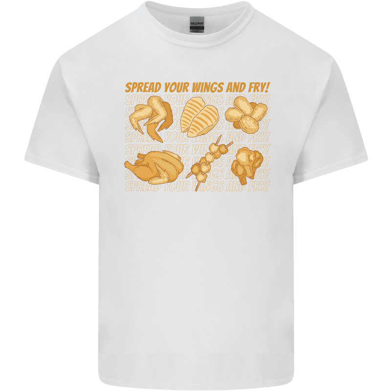 Funny Chicken Humour Chef BBQ Food Cook Kids T-Shirt Childrens White