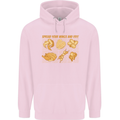Funny Chicken Humour Chef BBQ Food Cook Mens 80% Cotton Hoodie Light Pink