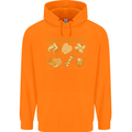 Funny Chicken Humour Chef BBQ Food Cook Mens 80% Cotton Hoodie Orange