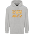 Funny Chicken Humour Chef BBQ Food Cook Mens 80% Cotton Hoodie Sports Grey