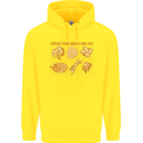 Funny Chicken Humour Chef BBQ Food Cook Mens 80% Cotton Hoodie Yellow