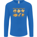 Funny Chicken Humour Chef BBQ Food Cook Mens Long Sleeve T-Shirt Royal Blue