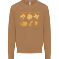 Funny Chicken Humour Chef BBQ Food Cook Mens Sweatshirt Jumper Caramel Latte