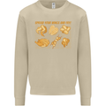 Funny Chicken Humour Chef BBQ Food Cook Mens Sweatshirt Jumper Sand