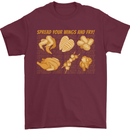 Funny Chicken Humour Chef BBQ Food Cook Mens T-Shirt 100% Cotton Maroon