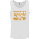Funny Chicken Humour Chef BBQ Food Cook Mens Vest Tank Top White