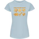 Funny Chicken Humour Chef BBQ Food Cook Womens Petite Cut T-Shirt Light Blue