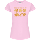 Funny Chicken Humour Chef BBQ Food Cook Womens Petite Cut T-Shirt Light Pink