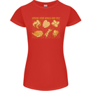 Funny Chicken Humour Chef BBQ Food Cook Womens Petite Cut T-Shirt Red