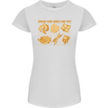 Funny Chicken Humour Chef BBQ Food Cook Womens Petite Cut T-Shirt White