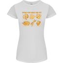 Funny Chicken Humour Chef BBQ Food Cook Womens Petite Cut T-Shirt White