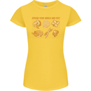 Funny Chicken Humour Chef BBQ Food Cook Womens Petite Cut T-Shirt Yellow