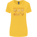 Funny Chicken Humour Chef BBQ Food Cook Womens Wider Cut T-Shirt Yellow
