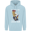 Funny Chicken Spy Parody Childrens Kids Hoodie Light Blue