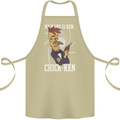 Funny Chicken Spy Parody Cotton Apron 100% Organic Khaki