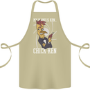 Funny Chicken Spy Parody Cotton Apron 100% Organic Khaki