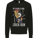 Funny Chicken Spy Parody Kids Sweatshirt Jumper Black