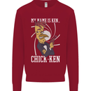 Funny Chicken Spy Parody Kids Sweatshirt Jumper Red