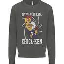 Funny Chicken Spy Parody Kids Sweatshirt Jumper Storm Grey